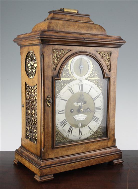 A George II walnut bracket clock, William Devis, London, 18in.